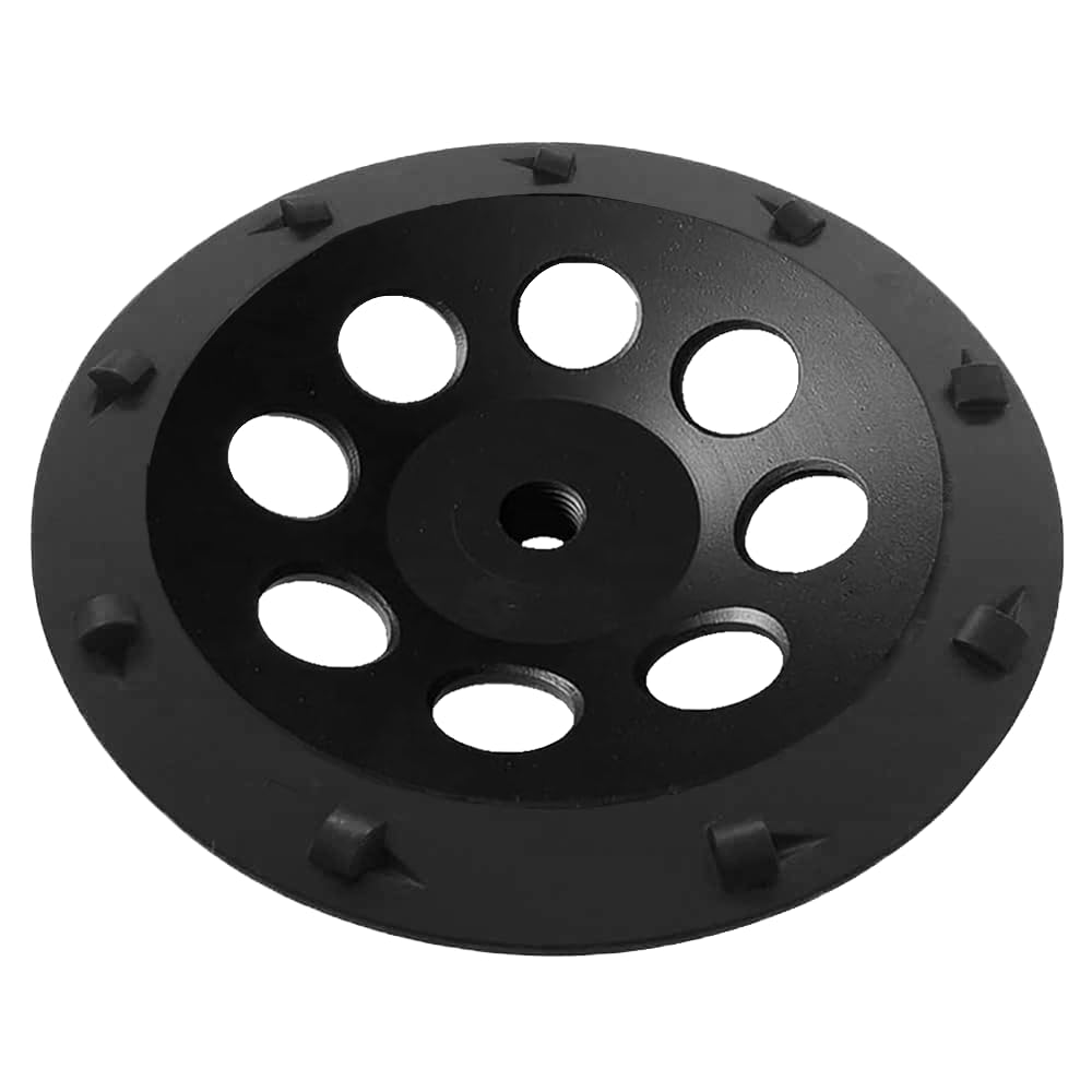 7" PCD Grinding Wheel for Epoxy, Glue, Mastic and Paint, 9 PCD Segments, 5/8"-11 Arbor