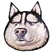 Chien chiot chiot emoji oreiller husky shiba inu smiley émoticône coussin coussin coloré peluche jouet pour cadeau d'anniversaire de Noël chambre salon 350 (Color : Husky, Size : 70 * 60cm)