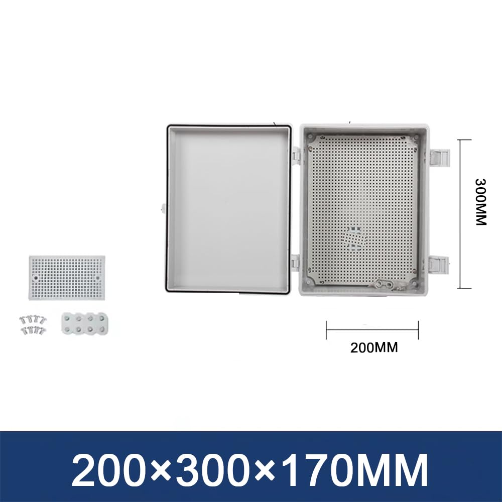 NEWFUN Cuadro Electrico, Armario Electrico IP66, Armario de Distribución Exterior con Accesorios de Montaje en Pared 200×300×170MM