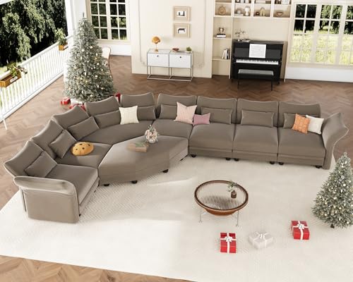 Luxury Velvet Sectional Sofa Large
