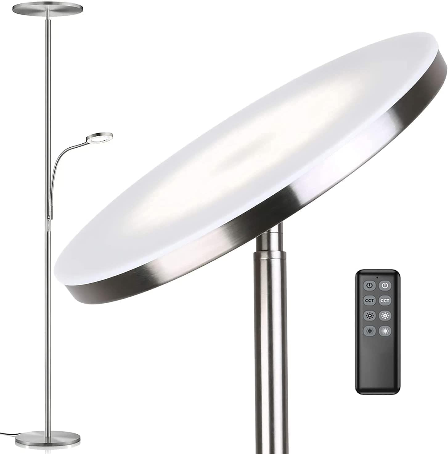 Lampadaire LED FIMEI Gris Moderne Avec Télécommande Et Variateur - 35W