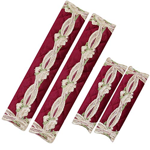 Kefan Kühlschrank- und Türgriffabdeckungen für Küchengeräte, Schutzhandschuhe, Anti-Rutsch-Dekor für Backofen, Mikrowelle wein