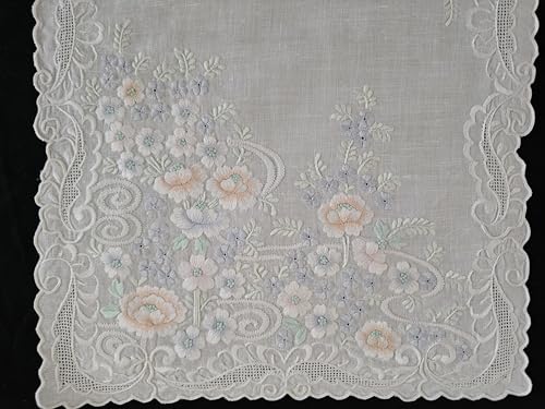 Broderie main au point complet : napperons en lin d'exception