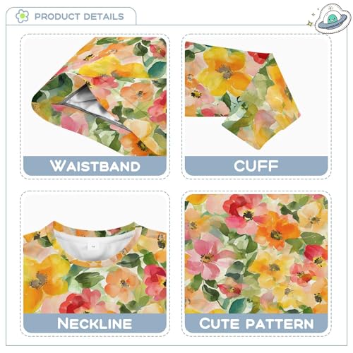 JUNZAN Spring Flowers Iowa Wild Rose Little Girls Pullover Hoodie Fleece Sweatshirts for Boys Athletic 4T3