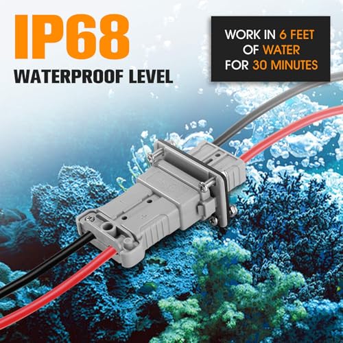 image for micrl 50 amps Ip68 Waterproof 6-8 Gauge Battery Quick Connect/Disconne