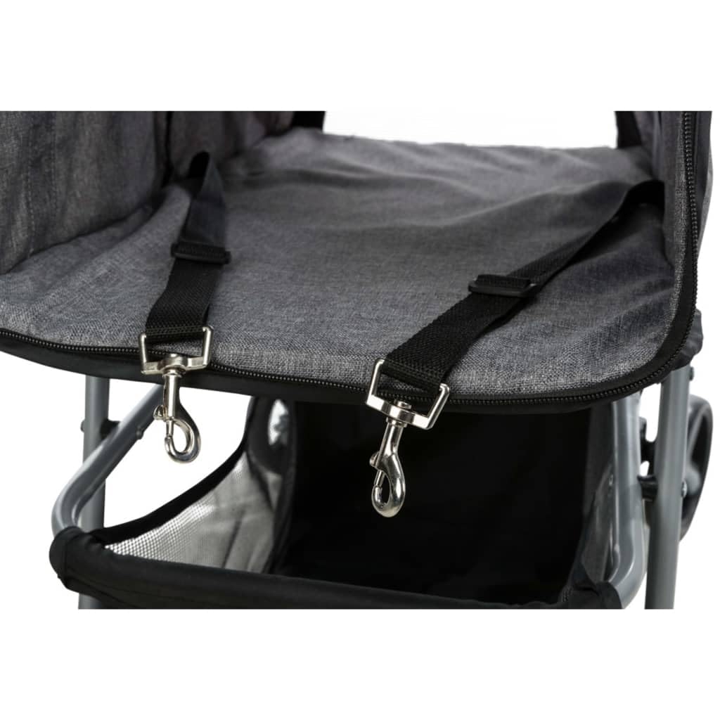 TRIXIE Poussette pliable pour animaux de compagnie Gris