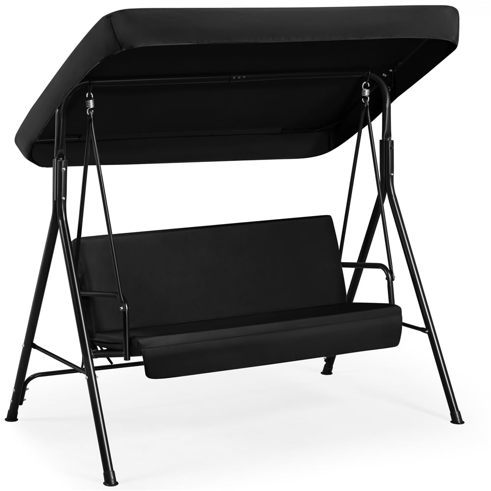 Yaheetech 3-Seater Garden Swing with Adjustable Canopy