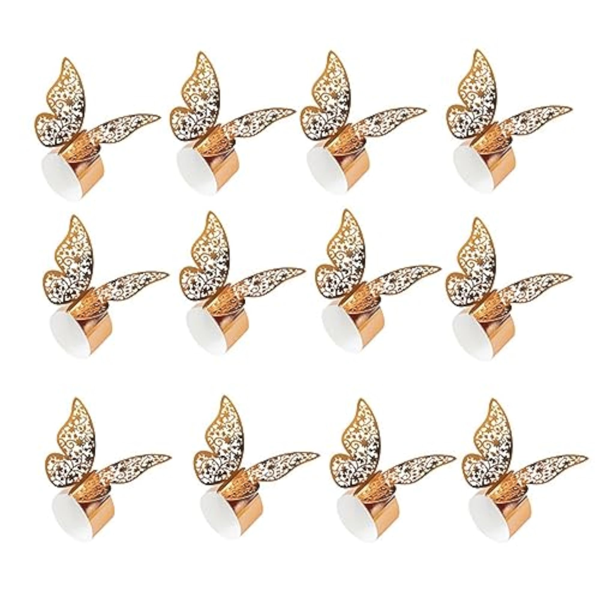 50x Handmade Butterfly Paper Napkin Rings