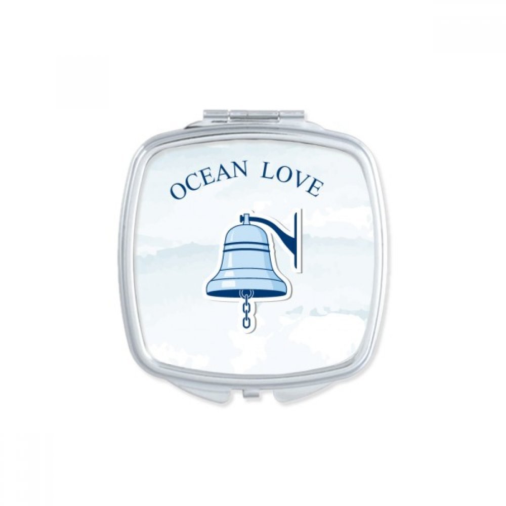 Miroir de Maquillage Compact Voile Océan Carré Portable Pochette