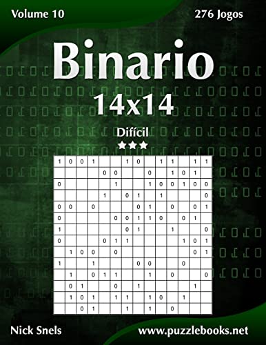 Binario 14x14 - Difícil - Volume 10 - 276 Jogos (Portuguese Edition)