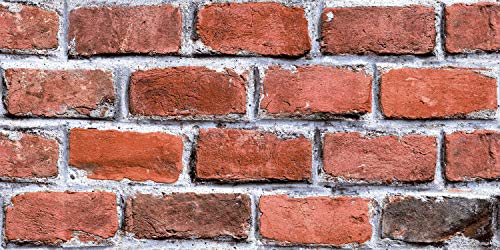 Image of DWELLSINDIA Rough Bricks Self Adhesive Peel and Stick PVC Wallpaper Waterproof, Scratch Resistant, Laminated (41x244 CM, Natural, Matt)