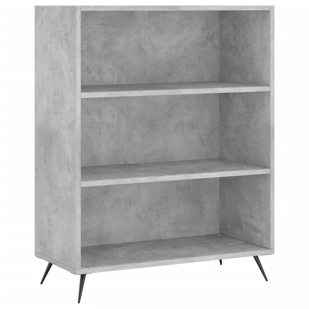 vidaXL 3 Shelf Bookcase - Black - 90 x 69.5 x 32.5cm