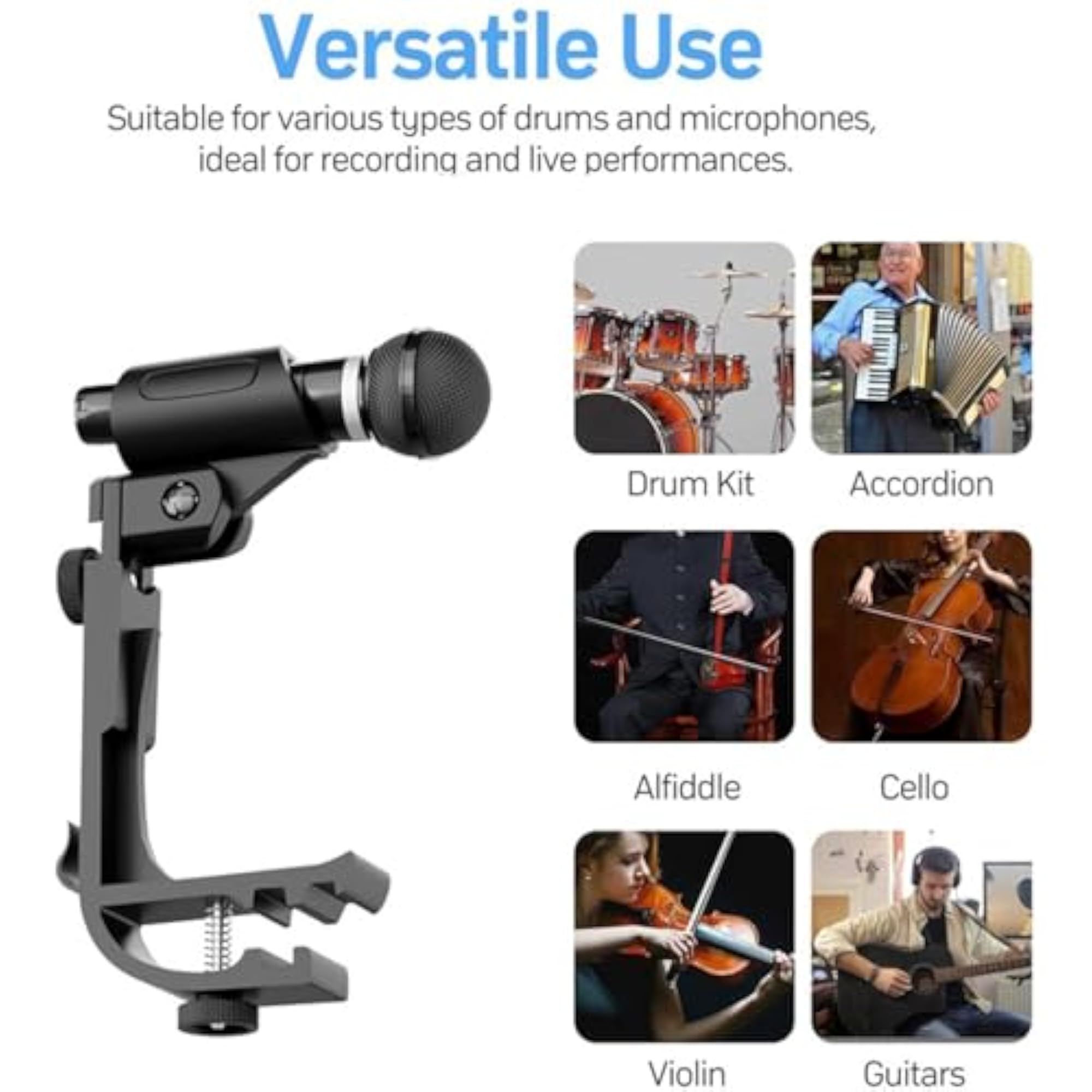 Universal Snare Drum Microphone Clip Accessories