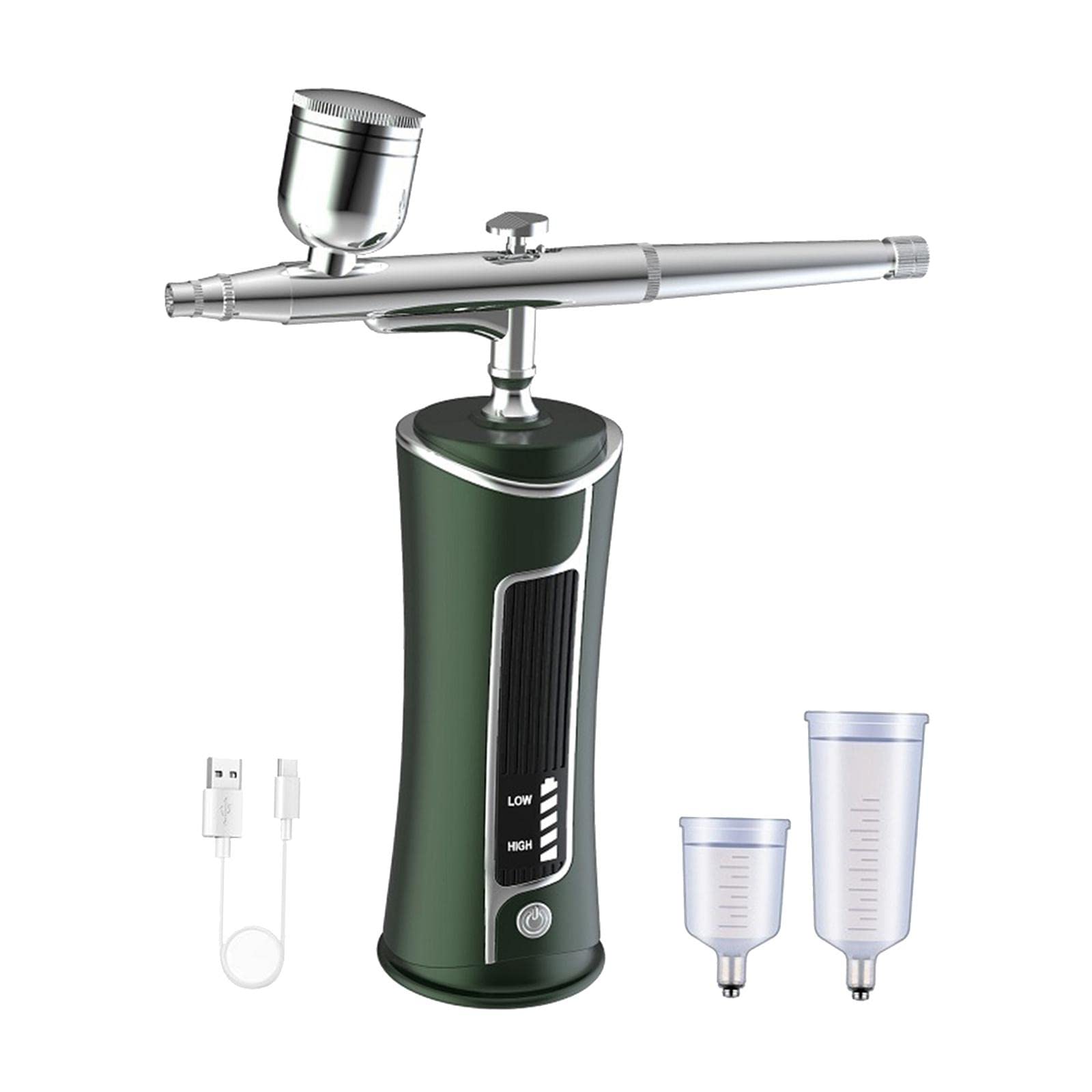 barenx Kit de compresor de aerógrafo de alimentación por gravedad de doble acción para artes, manicura,