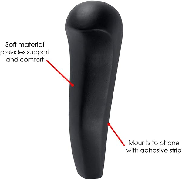The black POWER GEAR Telephone Shoulder Rest, showcasing its ergonomic contour designed for resting against the shoulder.
