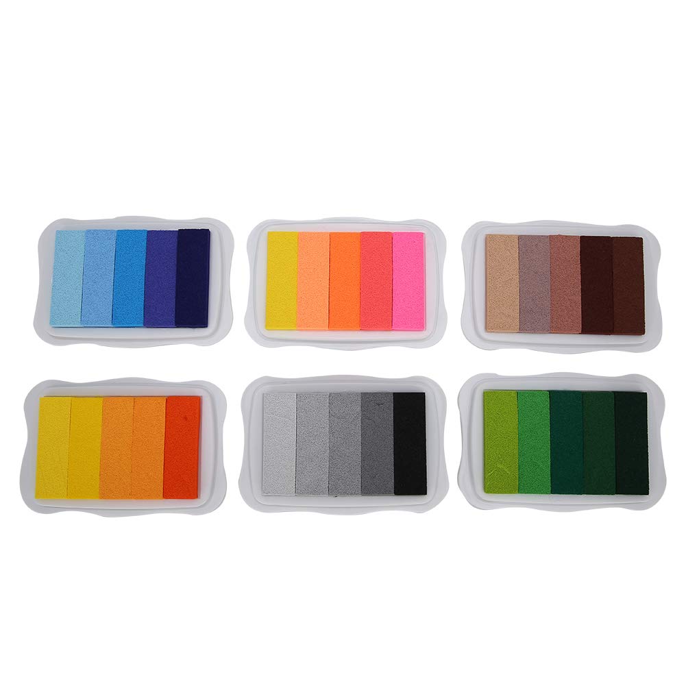 Almohadilla para sellos con degradado de 6 colores |para tarjetas/álbum de recortes