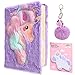 Cuaderno de Unicornio para Niñas, Diarios de Felpa Unicornio, Cuaderno de Peluche Libretas Bonitas Diario de Niña, Unicorn Notebook, Papelería de Unicornio Cuaderno Escolar de Diario