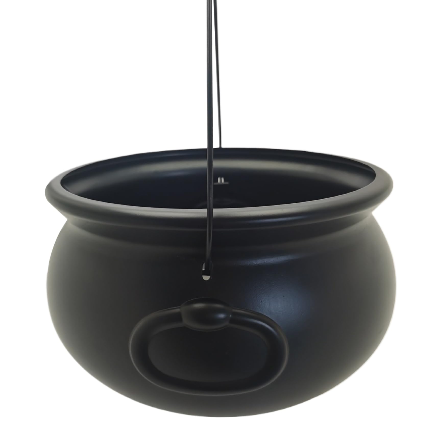 Perodlly Cauldron 12.6 Inch Witches Cauldron Halloween Candy Bowl Holder Plastic Pot with HandleTrick or Treat Party Supplies Halloween Decorations..