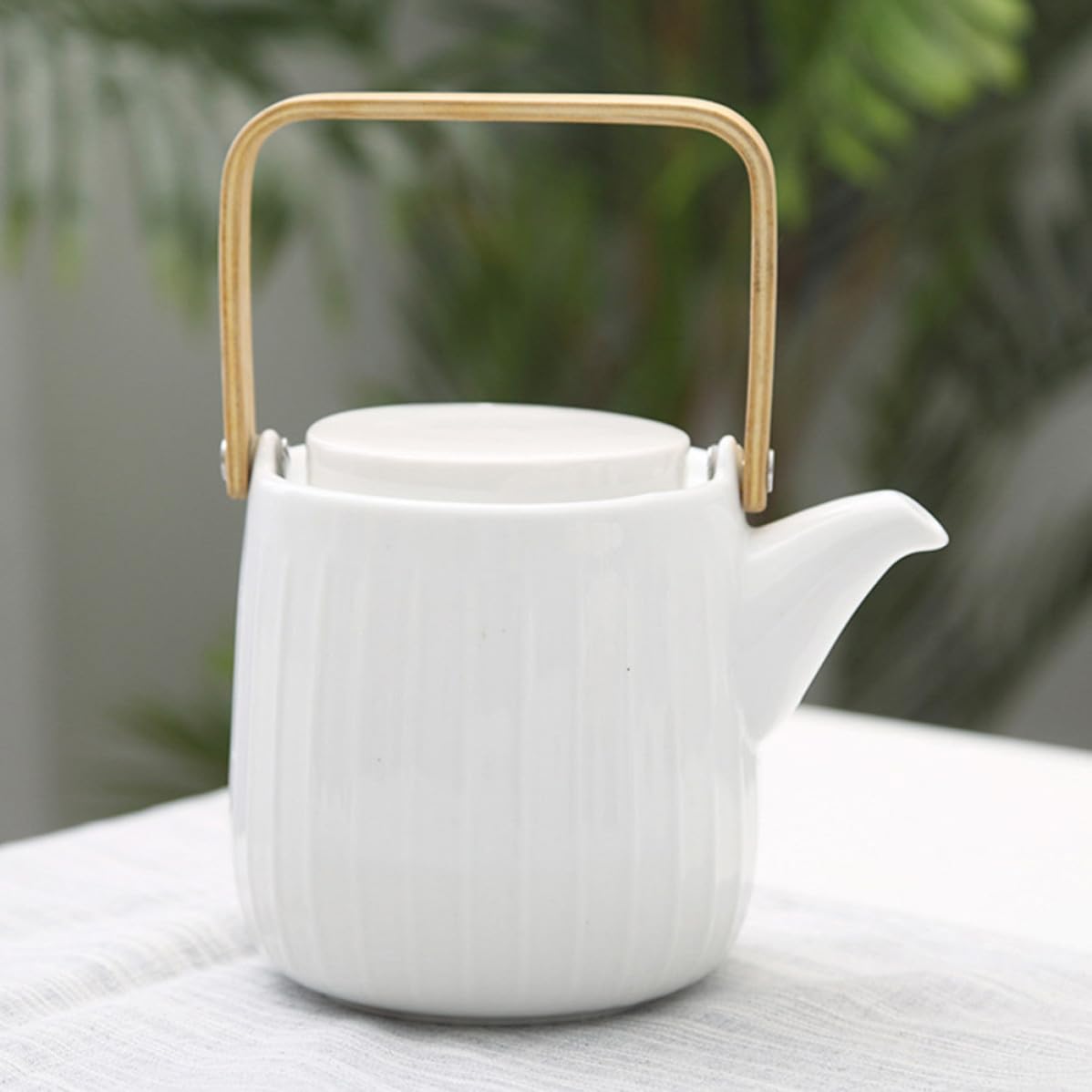 Service à Thé en Céramique Théière et 6 Tasses, Design Unique et Isolation Thermique, Bureau Maison