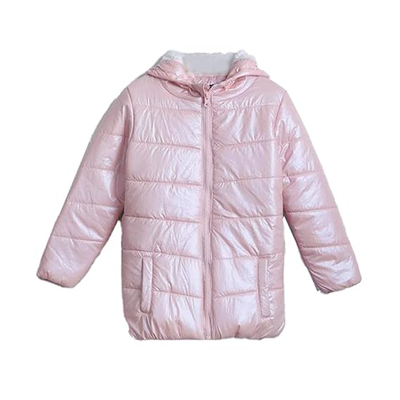 STOP Solid Polyester Hood Girls Jacket (A21710GJK10-P)