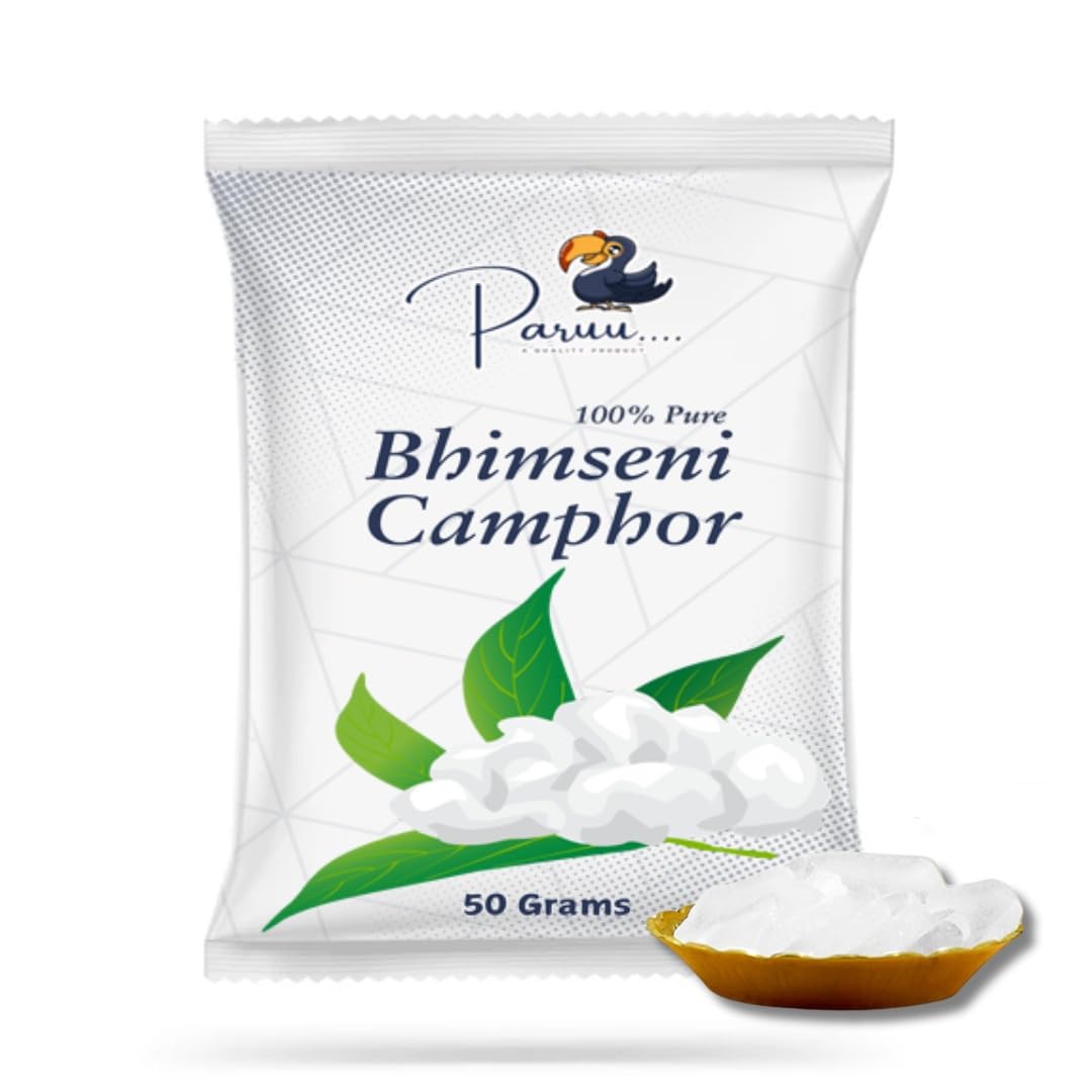 paruu bhimseni camphor 400gm original,for pooja, pacha karpooram, kapoor for arti, for camphor diffuser