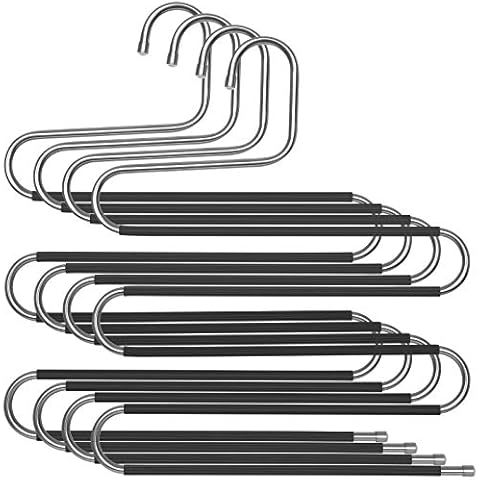 SONGMICS Set of 4 Magic Trouser Hangers Cover