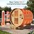 SunSwell Outdoor Traditional Sauna, 4-6 Person Wooden Sauna, Steam Wet Wood Sauna with 220V with 6KW Heater, Sauna Stone, Thermometer
