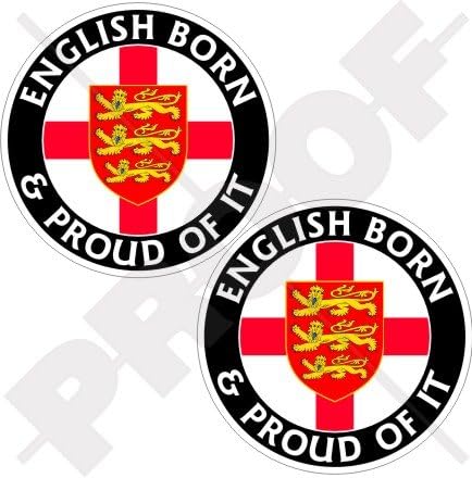 England English Born & Proud UK 3 Lions 75mm (3