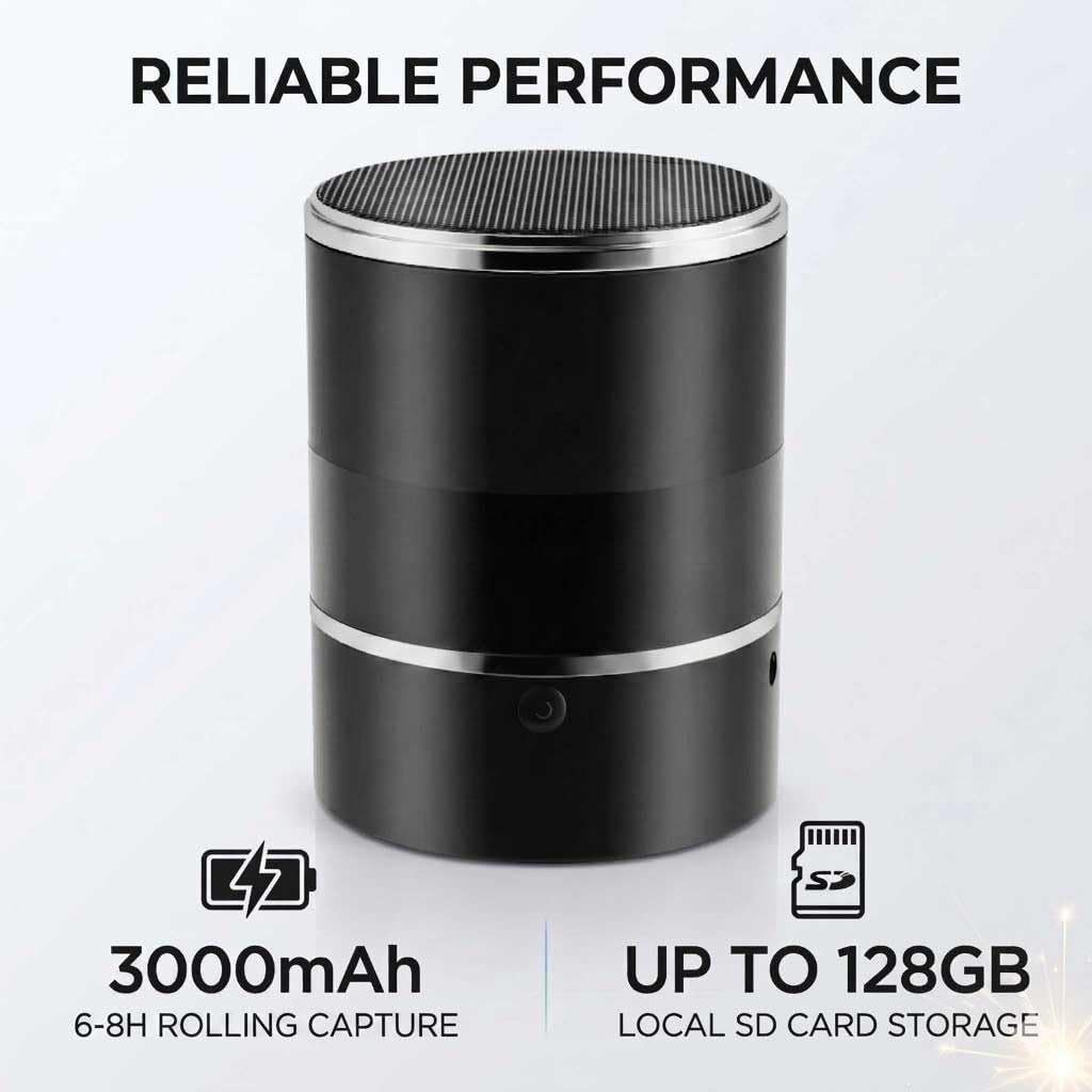 Wireless Indoor Security Camera w/ 32G SD Card, 1080P Hoom WiFi Camera, 2.4G Hz, Motion Alerts, Local Storage, 6-8H Looping, for Pet, Baby, Office & Store Protection