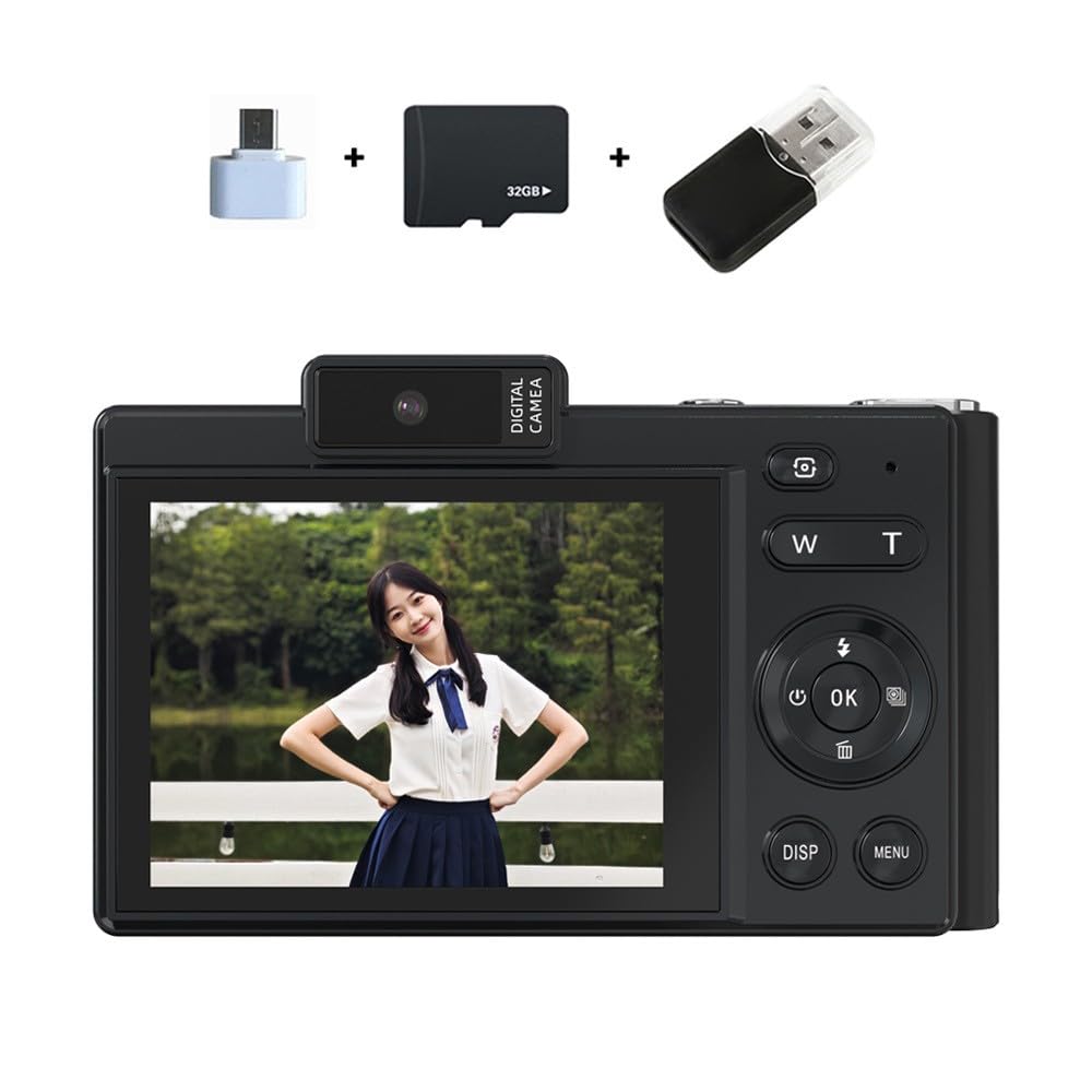 Cámara Digital 4K HD 48MP con Enfoque automático y Pantalla de 2.8 Pulgadas para Estudiantes de fotografía y vlogging