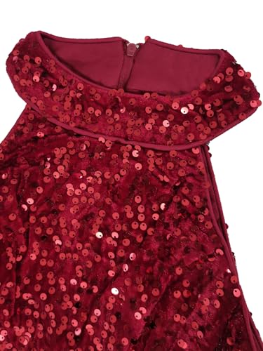 Image of Velvet Sequin Formal Women's Evening Dress Cut Out High Split Gown
