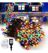 Kwaiffeo Christmas Tree Lights, 100FT 300LED Multi Colored Christmas Lights, 8 Modes Connectable ...