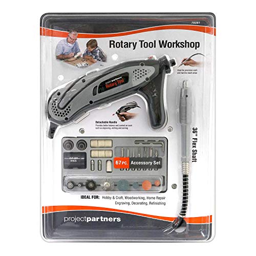 Project Partners 70-Piece Rotary Tool Set - Black & Gray