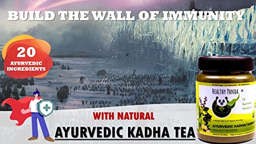 Image of HEALTHY PANDA Natural Desi Immunity Booster Kadha Made Of 20 Ayurvedic Ingredients Kashaya Powder, Herbal Tea, Sukku Coffee, Desi Kahwa 250 g (Pack Of 1)