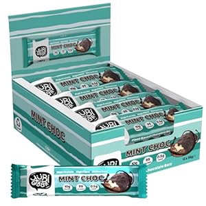 Yubi Mint Choc – 12 Pack – Protein Bars – 99 Calories, High Protein, High Fibre, Low Sugar, Gluten Free and Dairy Free – Healthy Snacks/Nutrition Bar – Chocolate Bars – 420g