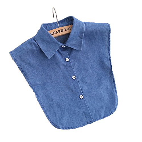 SDS Lady's Half-Shirt Detachable Fake Collar Sweater Denim Collars Denim US 4-10