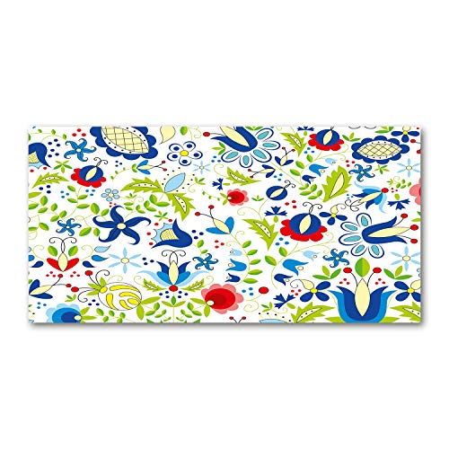 Dosseret en verre de sécurité trempé 120x60cm bleu anti-éclaboussures Tulup