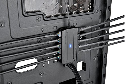 Image of Thermaltake Commander FP SATA Powered 10 Port 4-Pin PWM Fan Hub AC-023-AN1NAN-A1, 3.2 x 1.7 x 0.7 inches