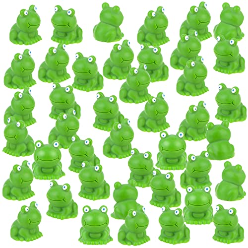 40 Pcs Cute Frog Miniature Figurines Resin Mini Frogs Moss Micro Landscape Blue-Eyed Frogs Animals Model Diy Craft Accessories For Home Garden Party Frog Cake Topper Decorations #TOP1