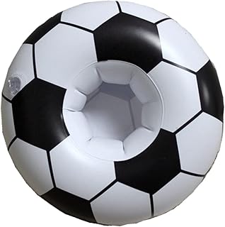 ibasenice 2 Peças De Bola De Futebol De Praia Inflável Para Piscina Inflável Porta-Bebidas Porta-Copos Inflável Porta-Copos Inflável Copo Para Bebida De Futebol Bola De Futebol Inflável