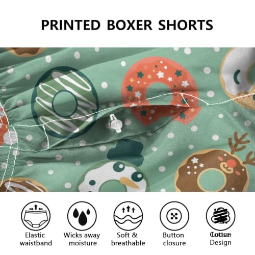 Image of Men's Boxer Shorts Cotton Loose Underwear with Button Fly