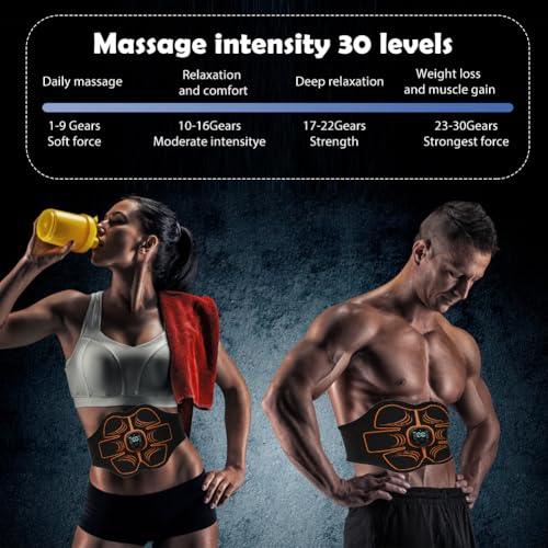 Appareil EMS pour abdominaux doté de 10 modes et 30 intensités pour sculpter le corps - 5