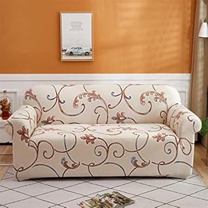 SUUZQK Housse De Canapé Extensible À Imprimé De Feuilles pour Le Salon De L’Hôtel Familial, Housse De Canapé en Option Multicolore, Coussin De Canapé Antidérapant 2 Seater (145-185 cm)