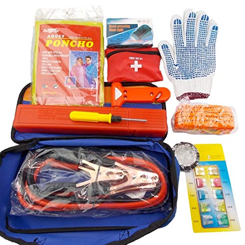 Wss - Juego de 12 Mejor Seguridad Coche Conducción Kit de Viaje Emergencia por Avería Seguridad Vial Kit Eu Vehículo Coche Van Caravana Triángulo de Advertencia Herramientas