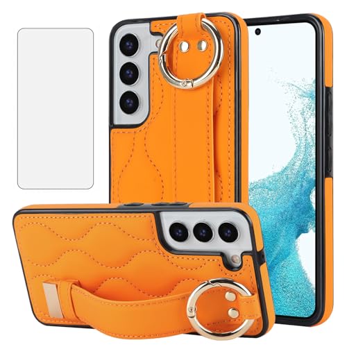 Coque Samsung S22 Plus Asuwish silicone avec protège-écran et dragonne