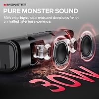 Monster S290 Bluetooth Speaker, Portable Bluetooth Speaker with 30W Loud Stereo Sound, Bluetooth 6.0, 20H Playtime, TWS Pairing, Support AUX/TF Card, IPX6 Waterproof Wireless Speaker for Home, Travel — image 2