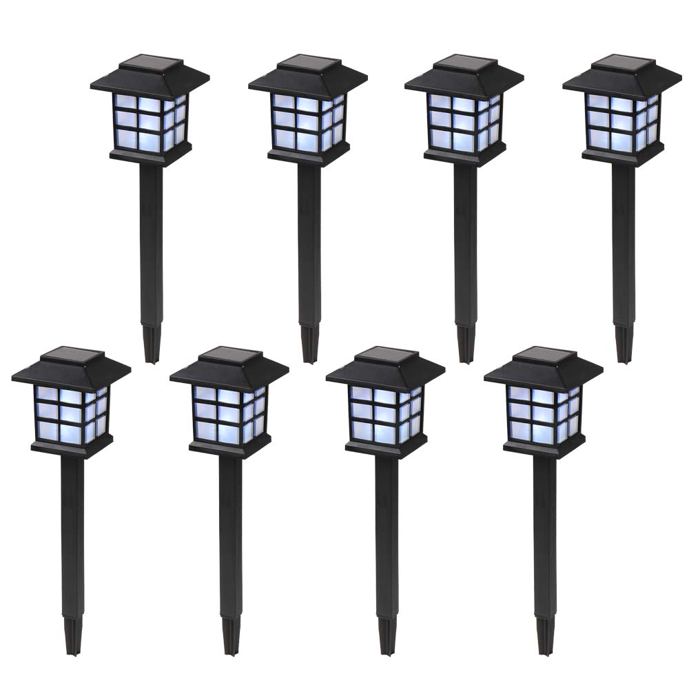 8 Pack Outdoor Solar Pathway Lights Waterproof Solar Powered Outdoor Pathway Garden Lights Solar Powered Landscape Lighting with