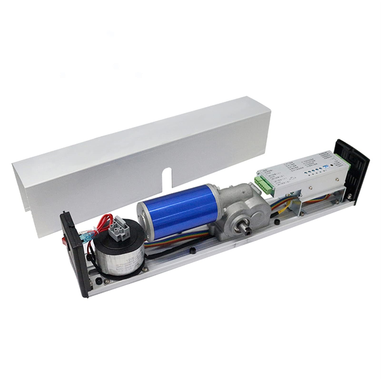 Abrepuertas Smart Home automático abridor de puerta oscilante cerrador eléctrico de puerta de garaje mando a distancia con sensor opcional Motor de puerta grande Diseño inteligente (plata)