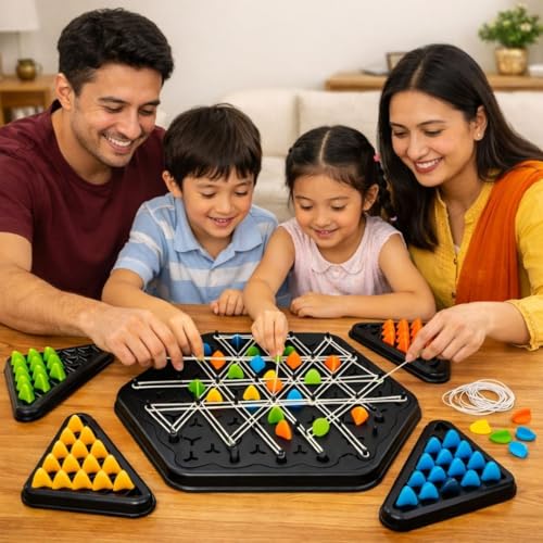 Image of Playhills Triggle Board Game | Triangle Chess Game Teaser Puzzle for Kids & Adults