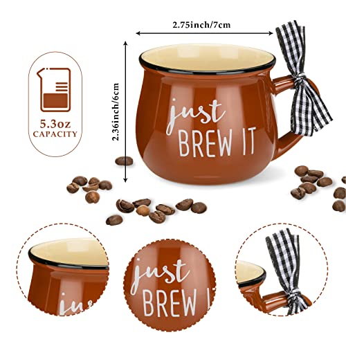 Patelai Espresso Cup, 5 Ounces Mini Coffee Mug Set, Christmas Gift For Women Mom Coffee Lover Farmhouse Coffee Bar Tiered Tray Decor Birthday Housewarming Gift (Simple Style) #TOP1